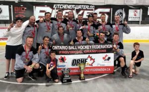 image of windsor mens masters 40+ ball hockey team