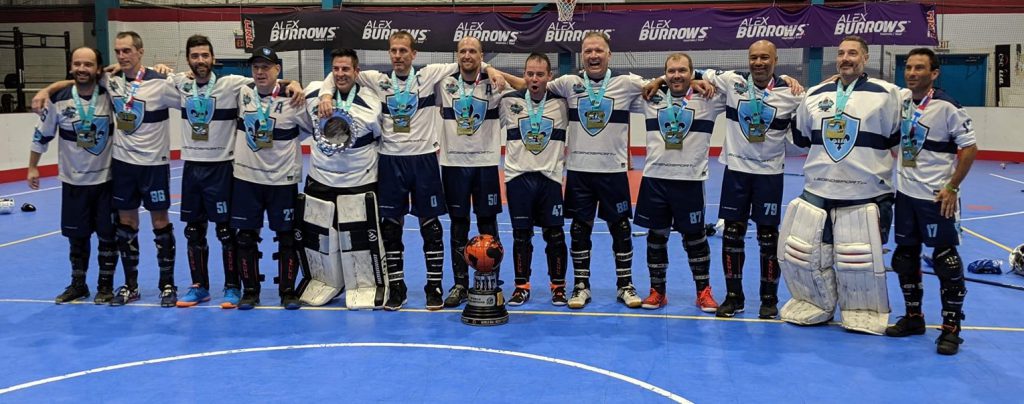 image of Quebec Masters ball hockey team